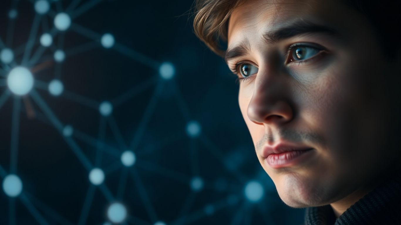 Personne découvrant le réseau numérique de Google.