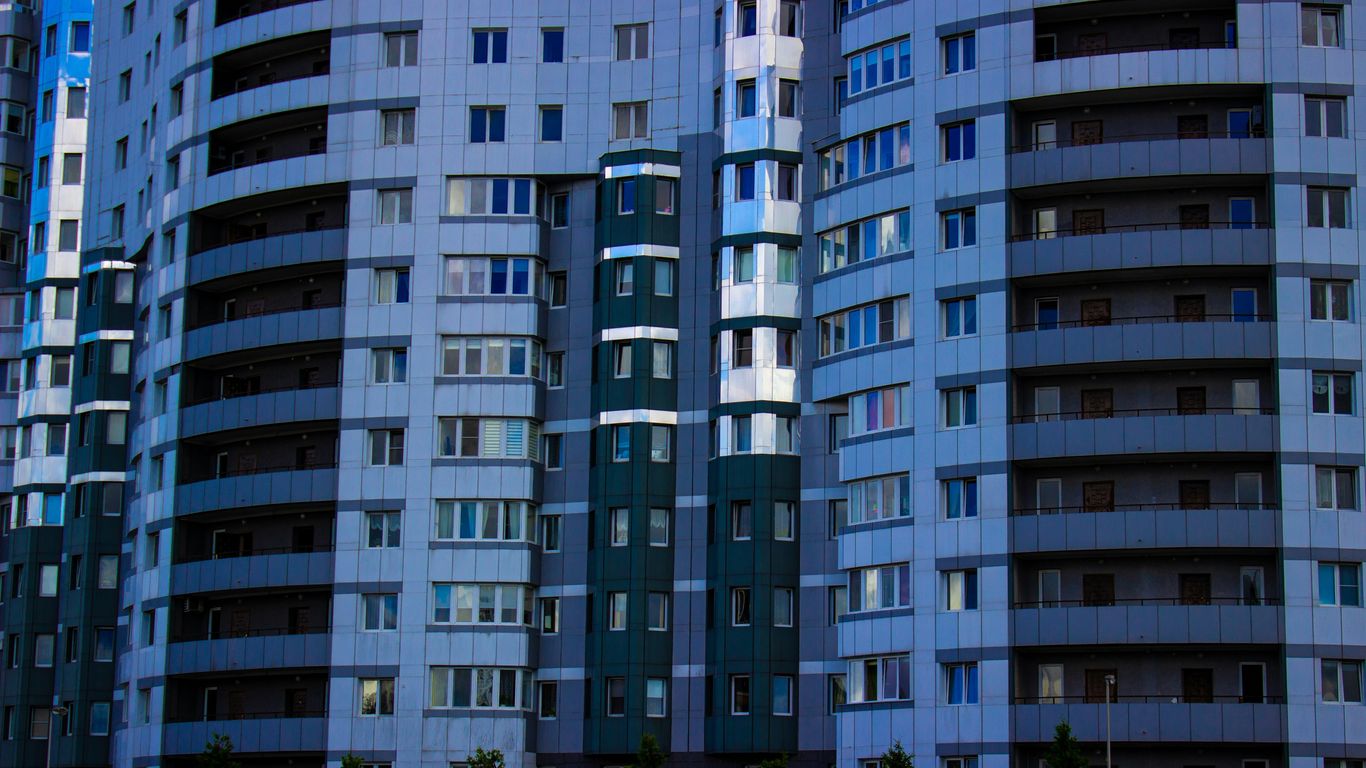 a tall building with many windows