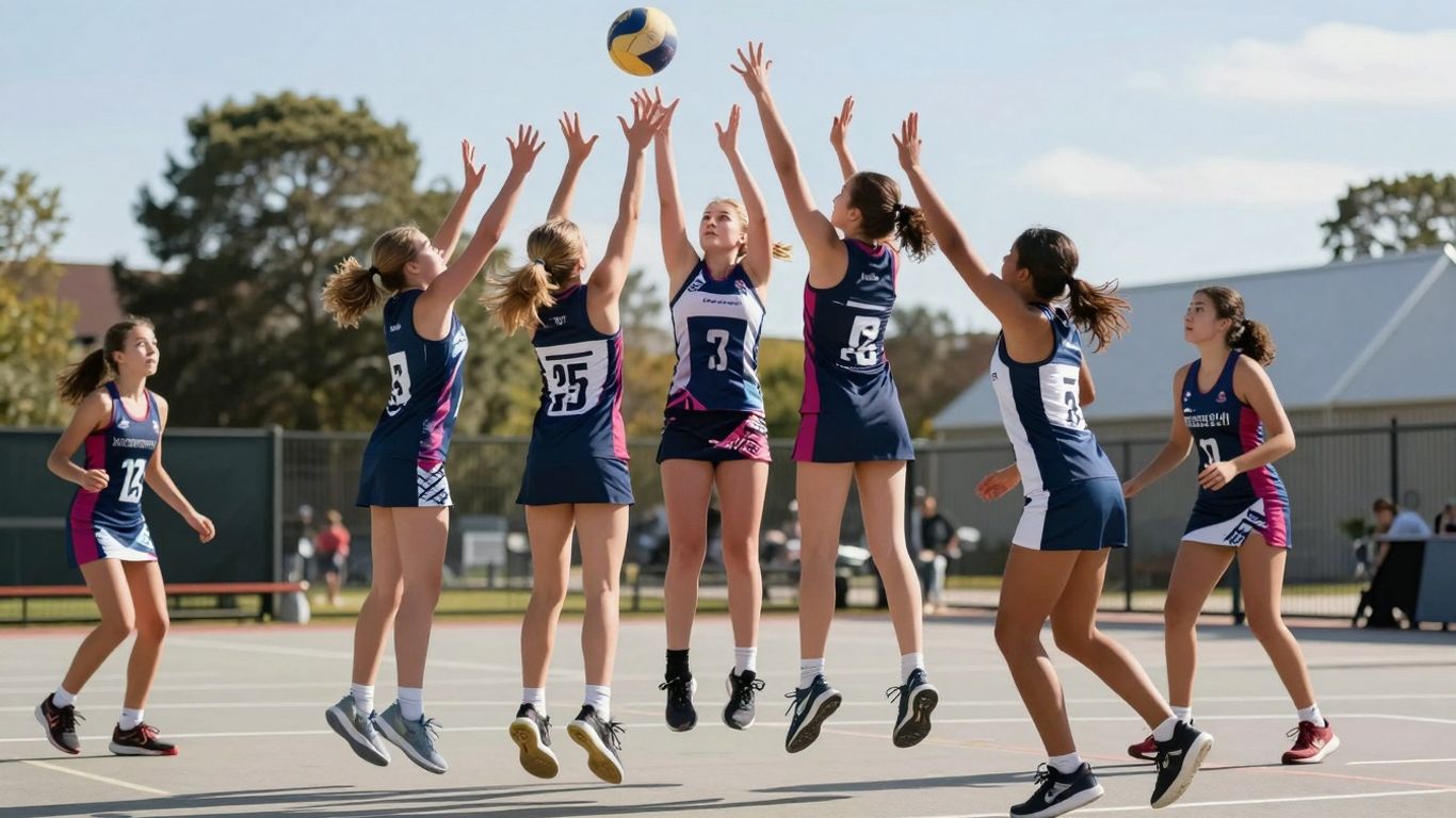 Young netballers in action for Aspley Devils.