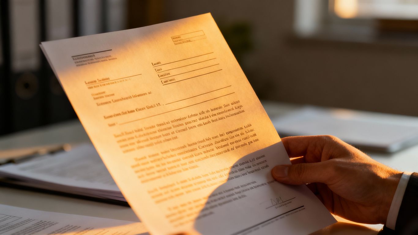 UK legal document being held.