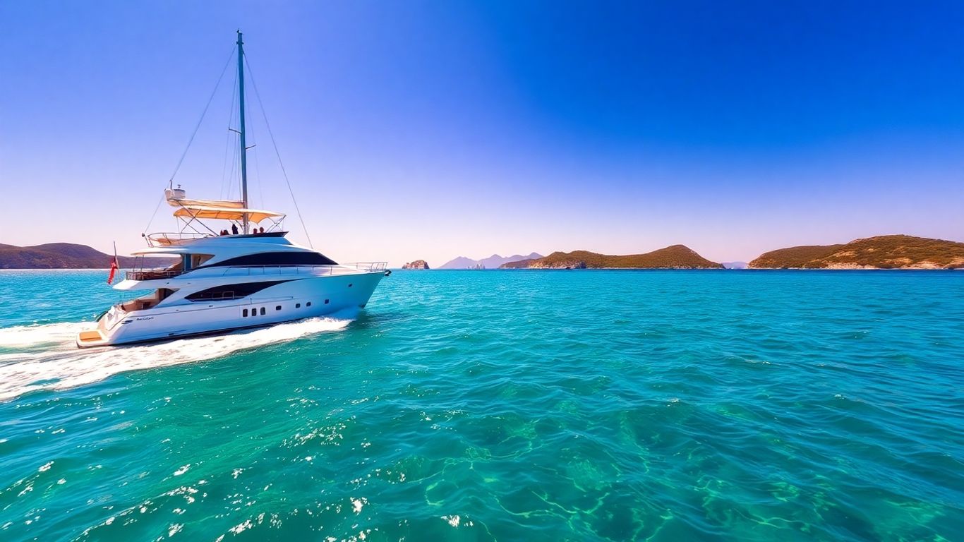 Luxury yacht sailing in the Mediterranean Sea