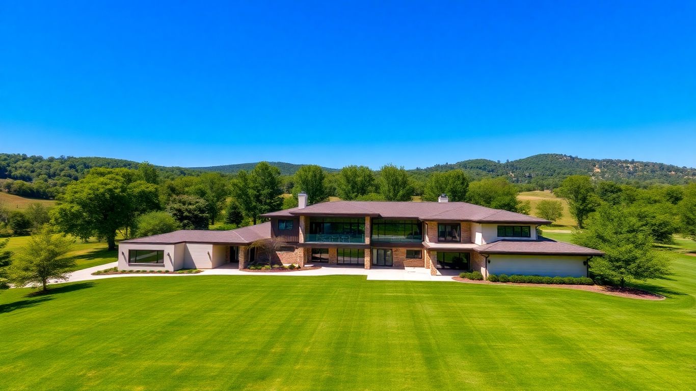 Custom home in scenic Bulverde landscape.