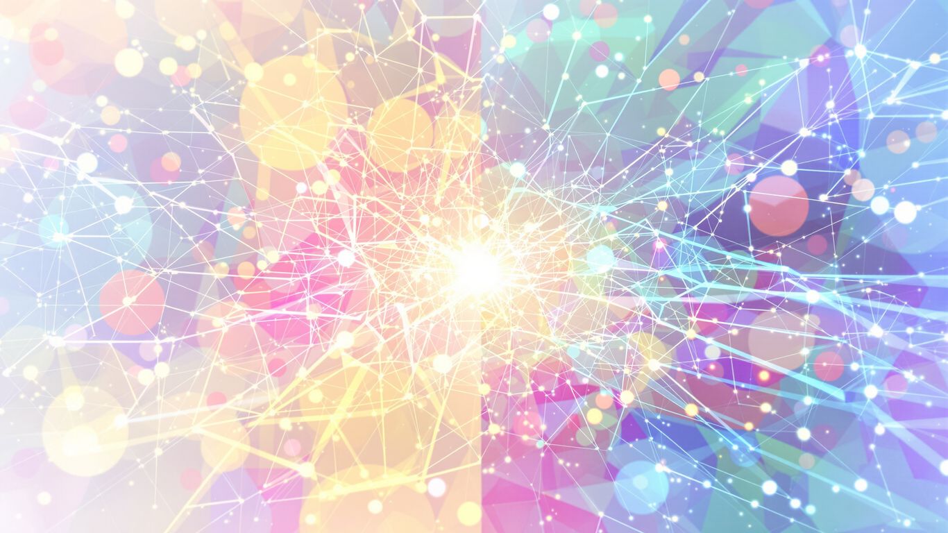 AI neural network art merging with digital interface.