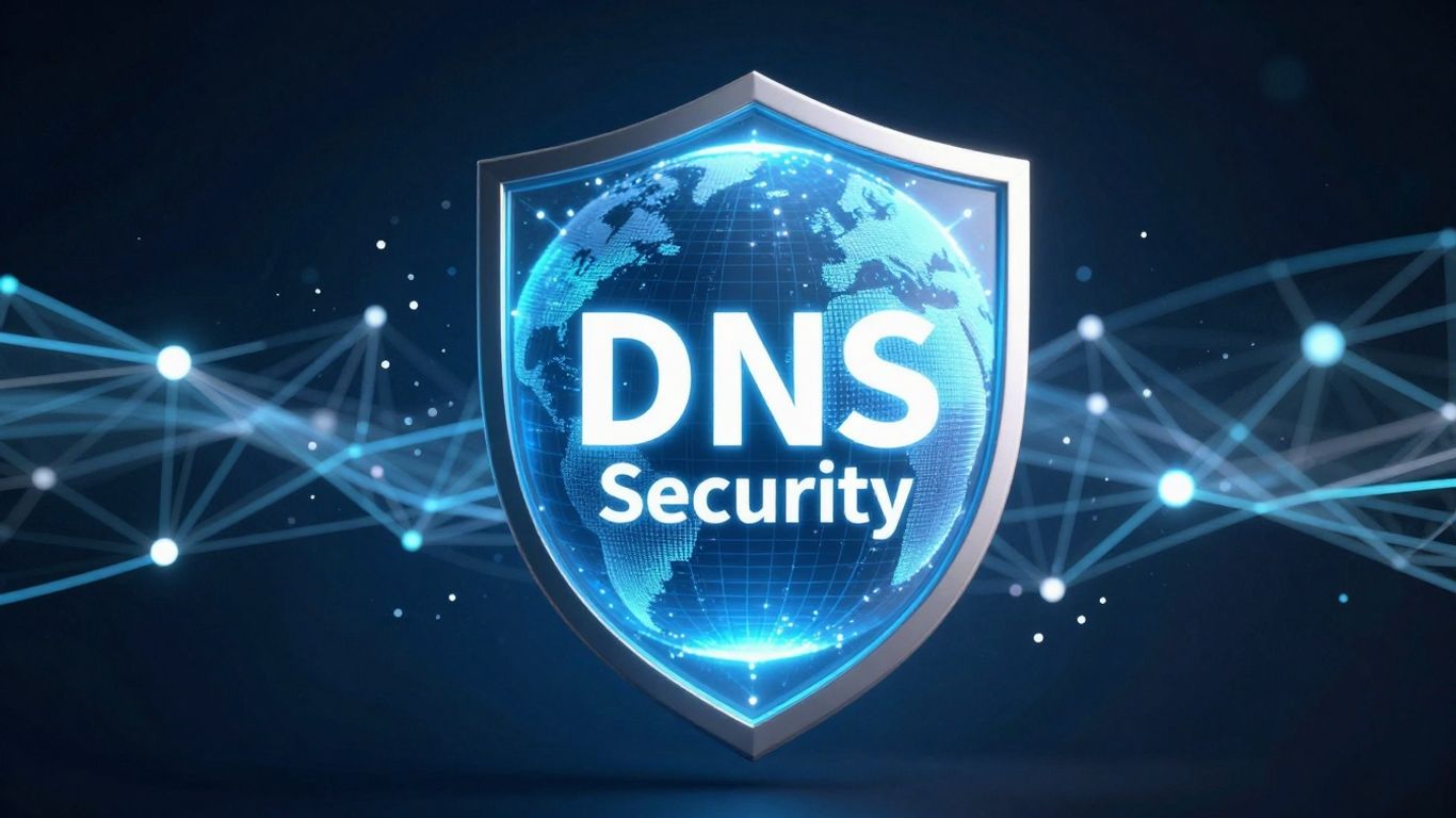 Digital shield protecting globe from cyber threats.