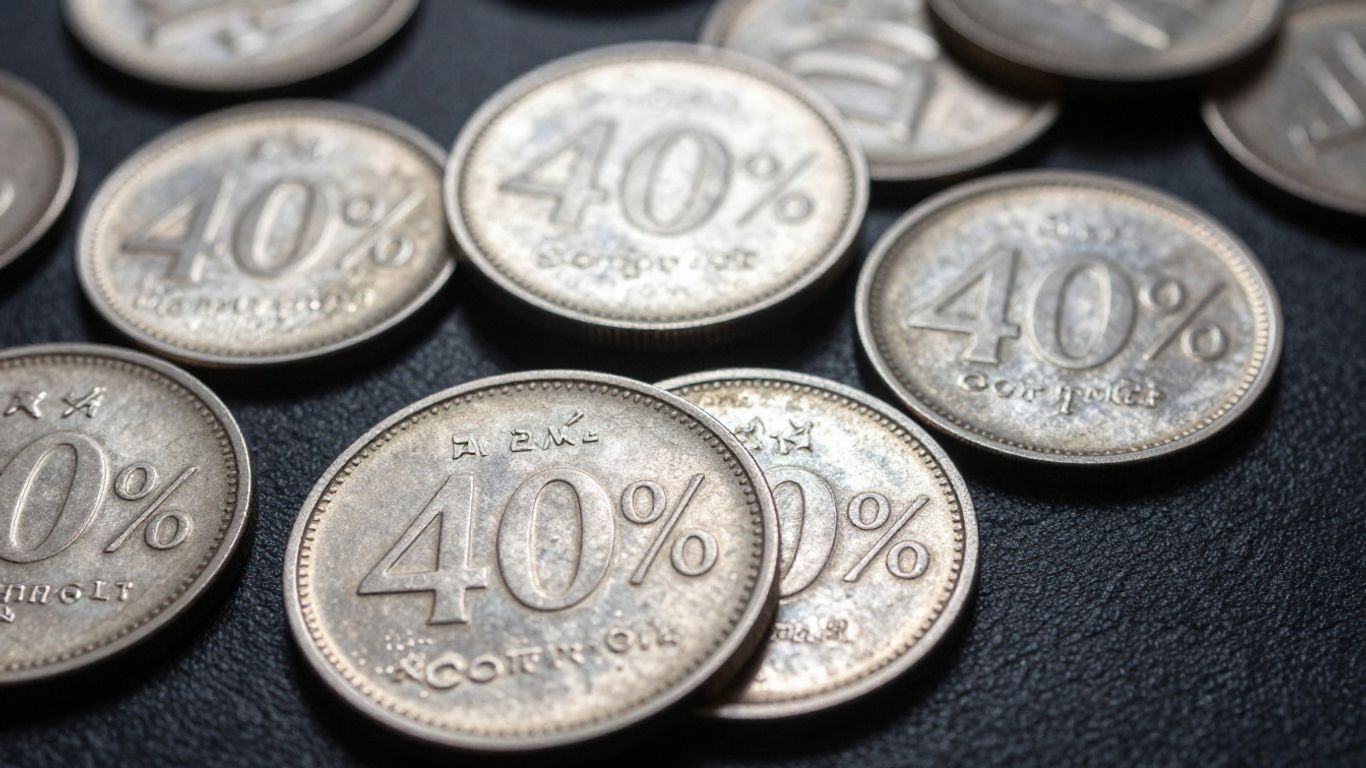 Silver coins with 40% silver content