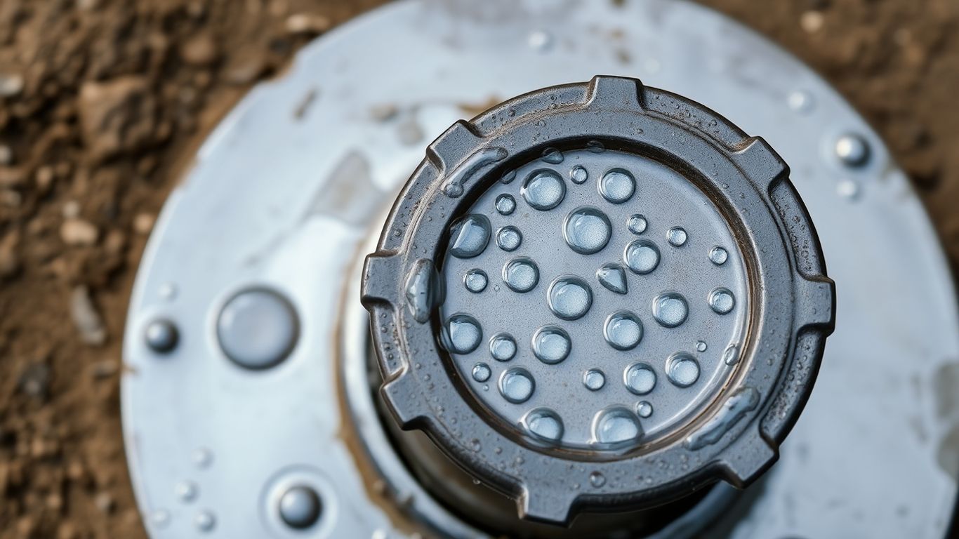 Well seal protecting a safe drinking water source.