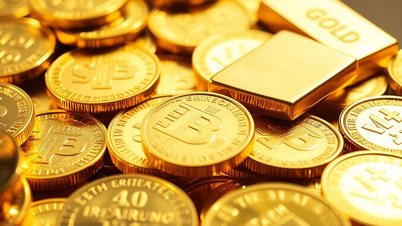 閃亮的金幣和金條