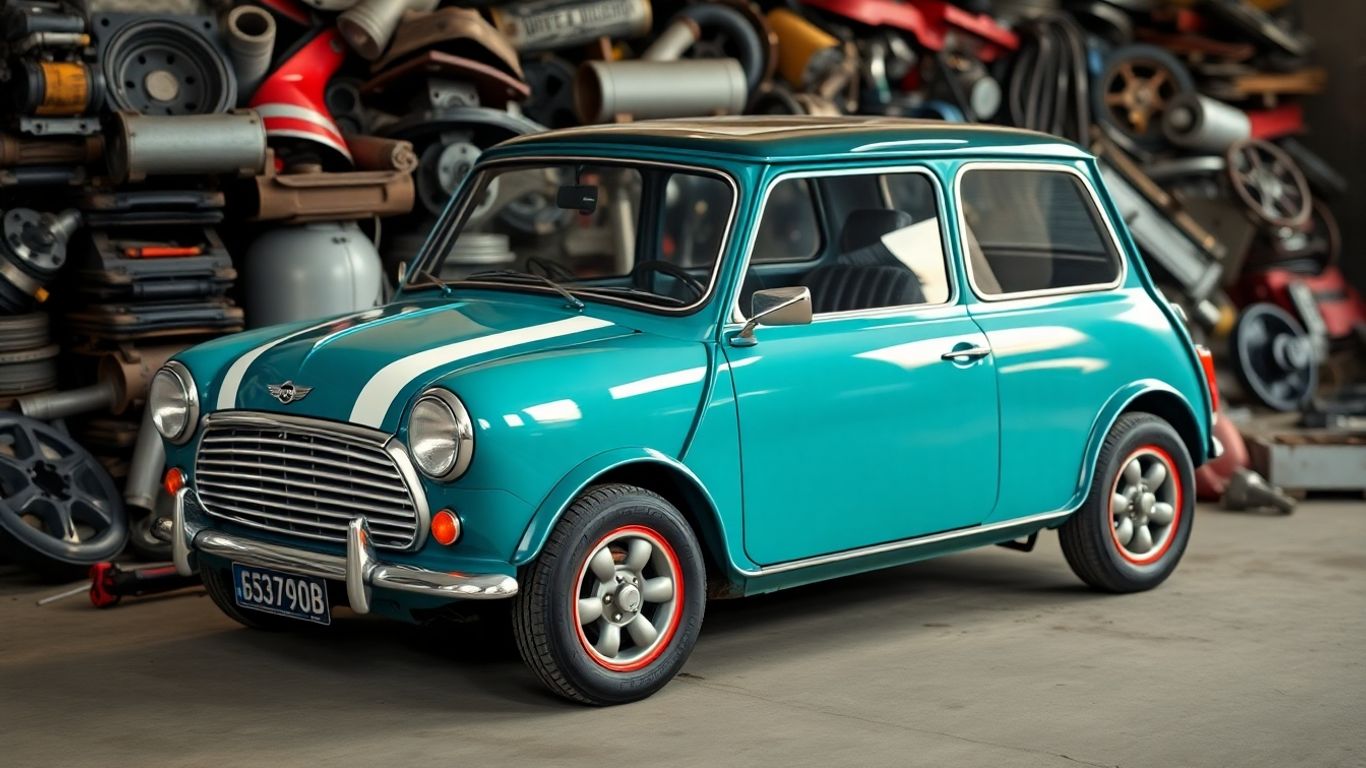 Mini Cooper parts at a Sydney wrecker.