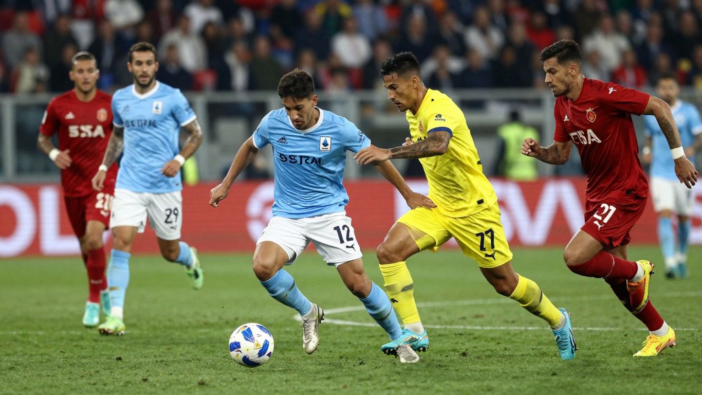 Serie A football match action shot