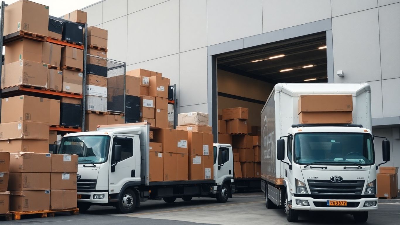 跨境家居物流的繁忙场景