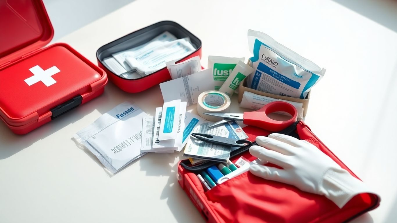 Kit complet de prim ajutor cu instrumente de bază