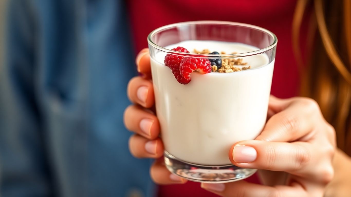 Probiotic yogurt with berries and granola