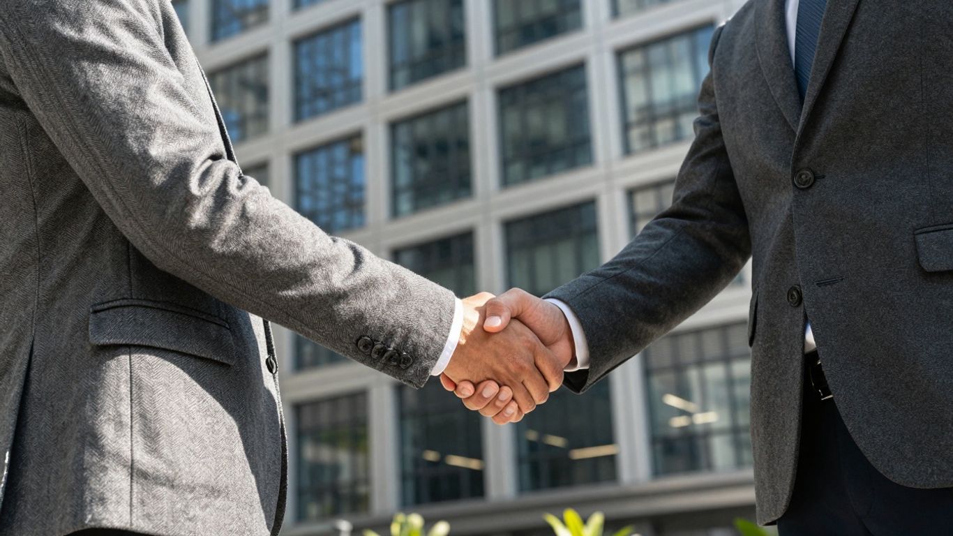 Handshake Symbolizing Energy Contract Agreement