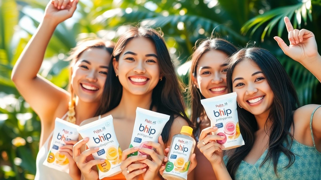 People enjoying Bhip Philippines products with healthy smiles.
