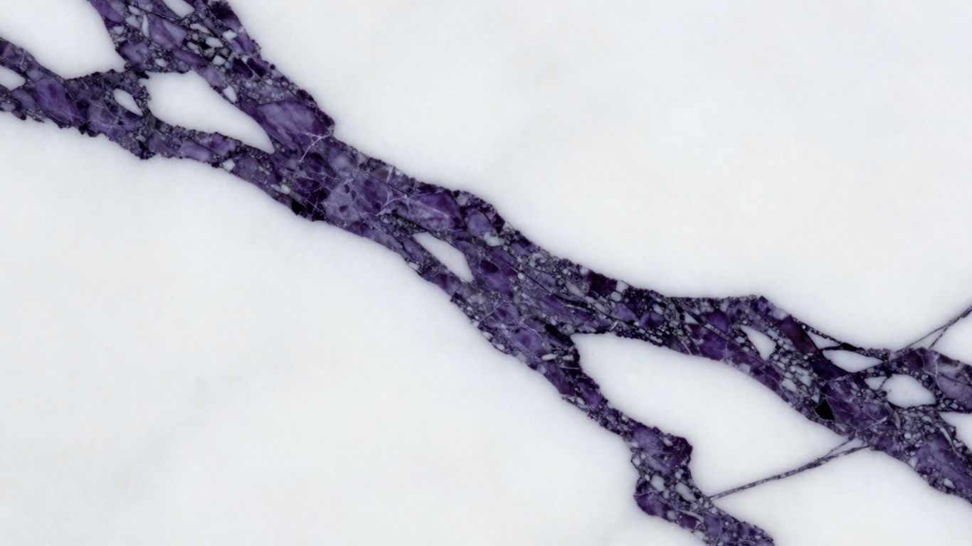 Calacatta Viola marble slab with purple veins