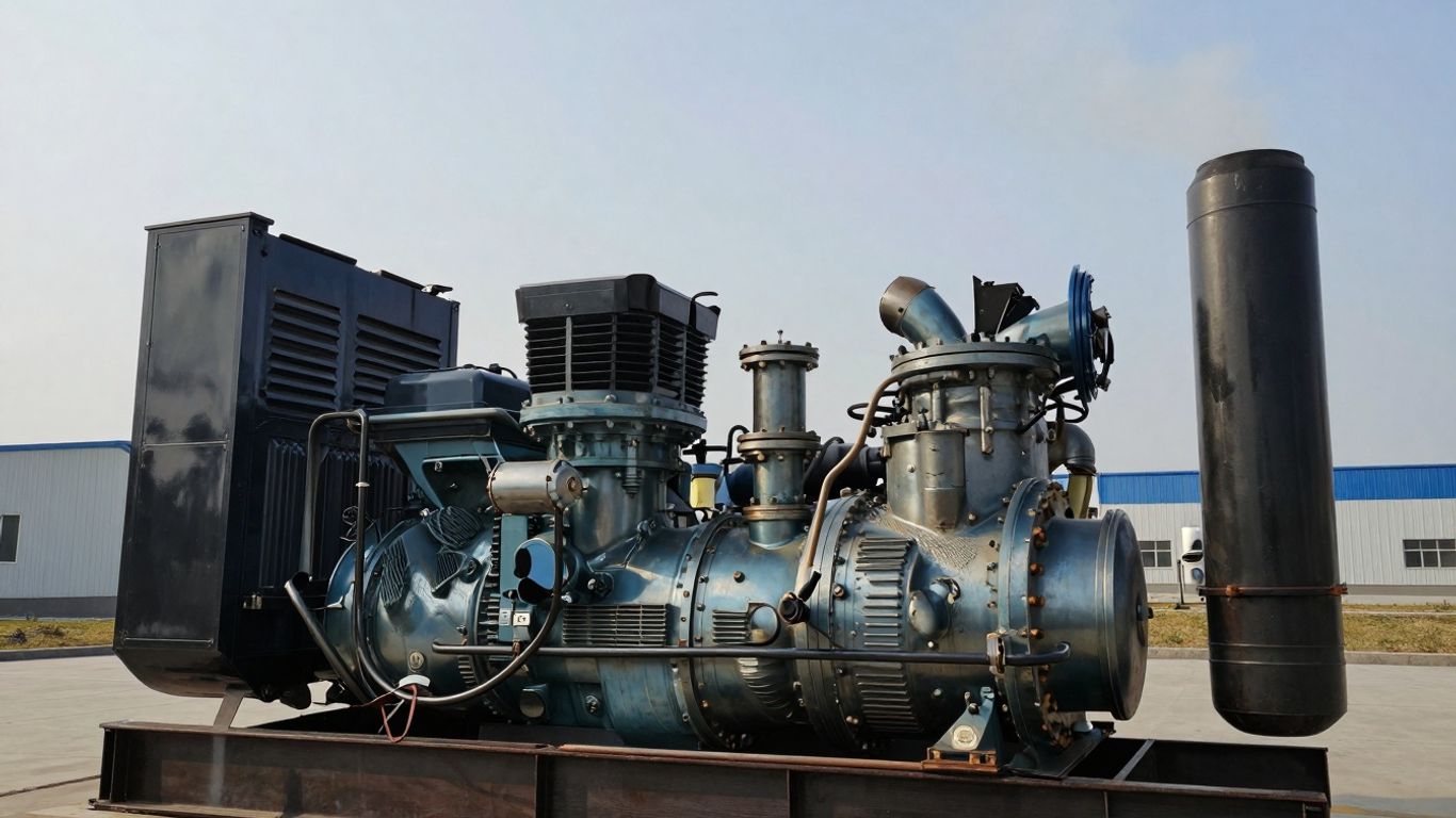 Diesel generator powering AI infrastructure.