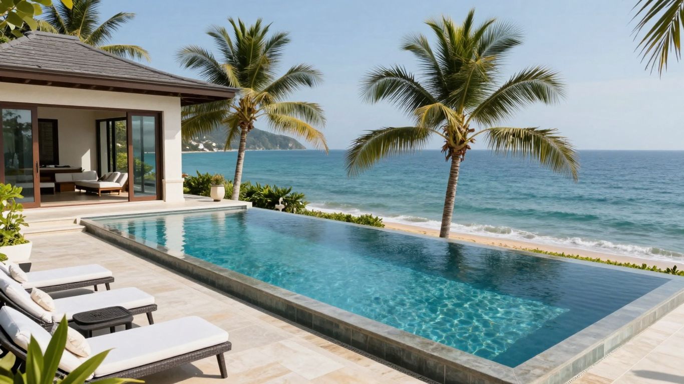 Villa with infinity pool and ocean view