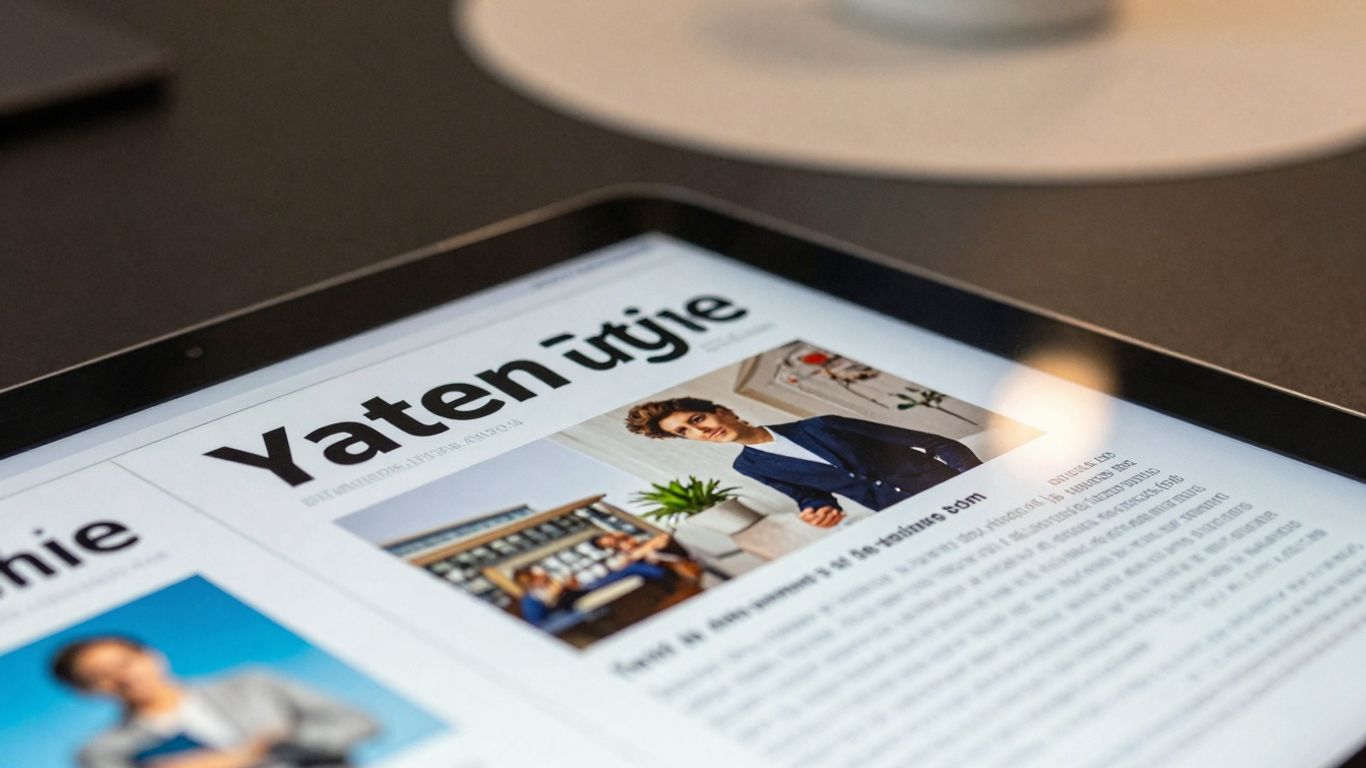 Tablet displaying MIT Technology Review PDF cover.