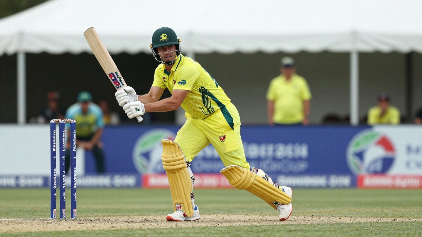 Cricket action shot, Australia Domestic One Day Cup.
