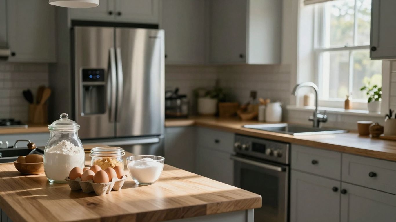 A well-equipped kitchen ready for baking.