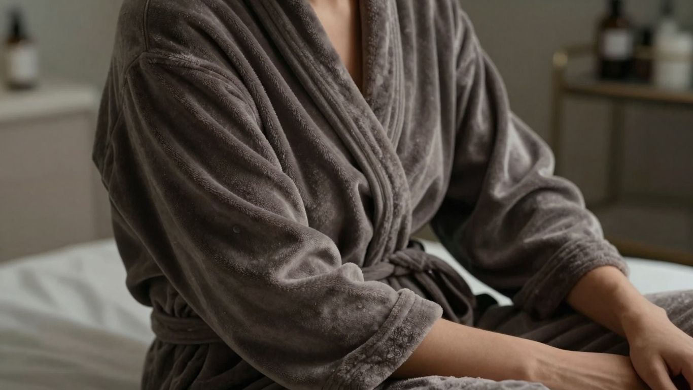 Person wearing comfortable clothing for laser hair removal.