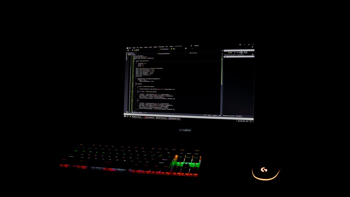 black flat screen computer monitor