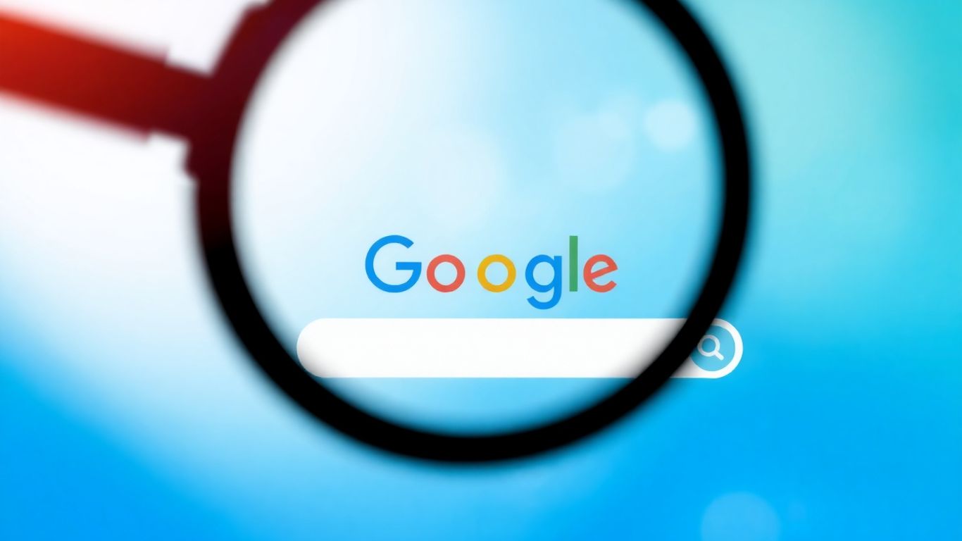 Loupe sur barre de recherche Google