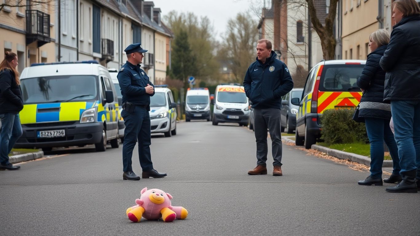 Policiers à Alençon cherchent une fillette disparue.
