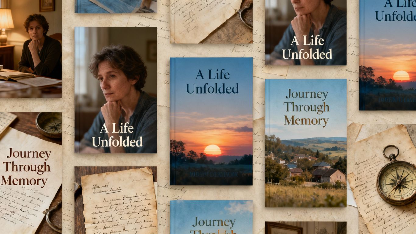 Collage of memoir and biography book covers.