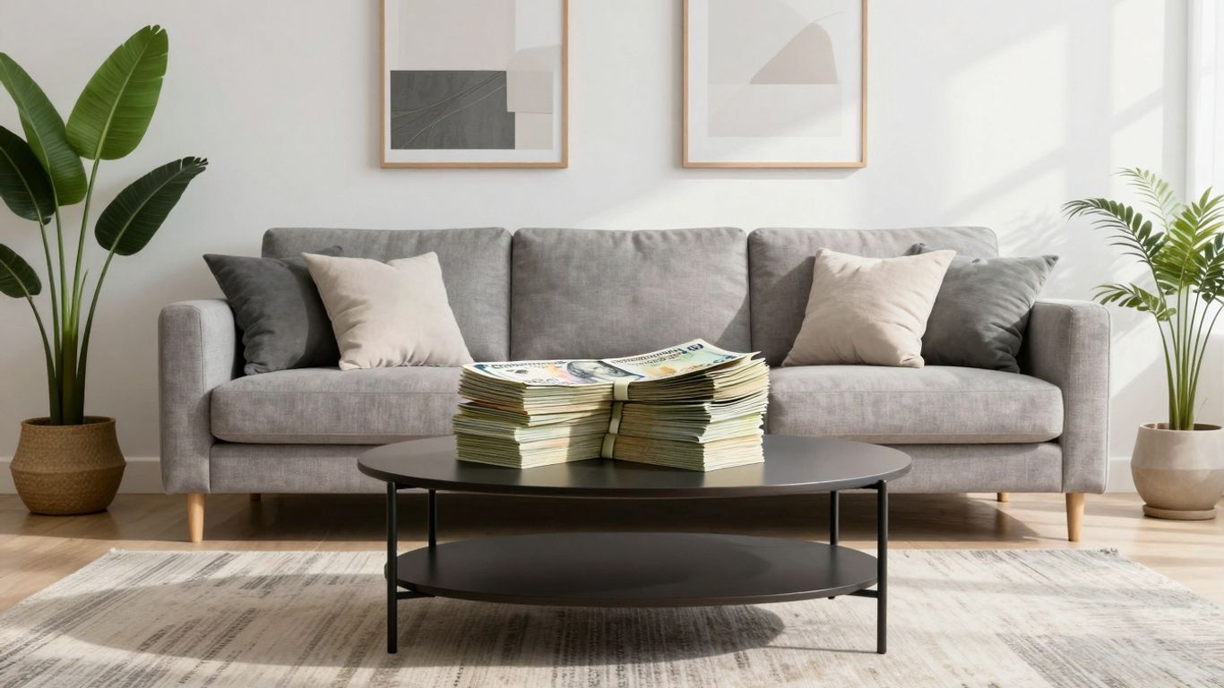 Orlando Airbnb living room with financing cash