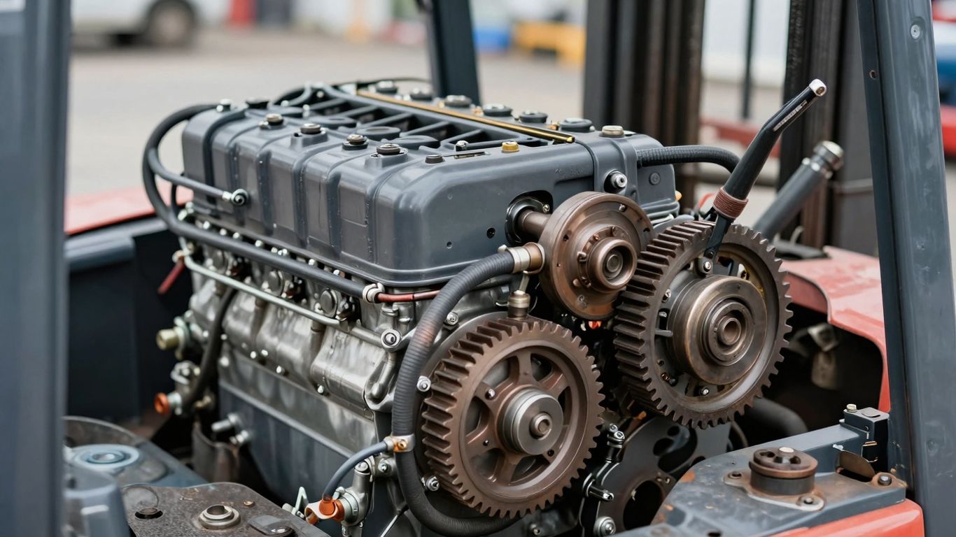 เครื่องยนต์รถโฟล์คลิฟท์และระบบส่งกำลัง