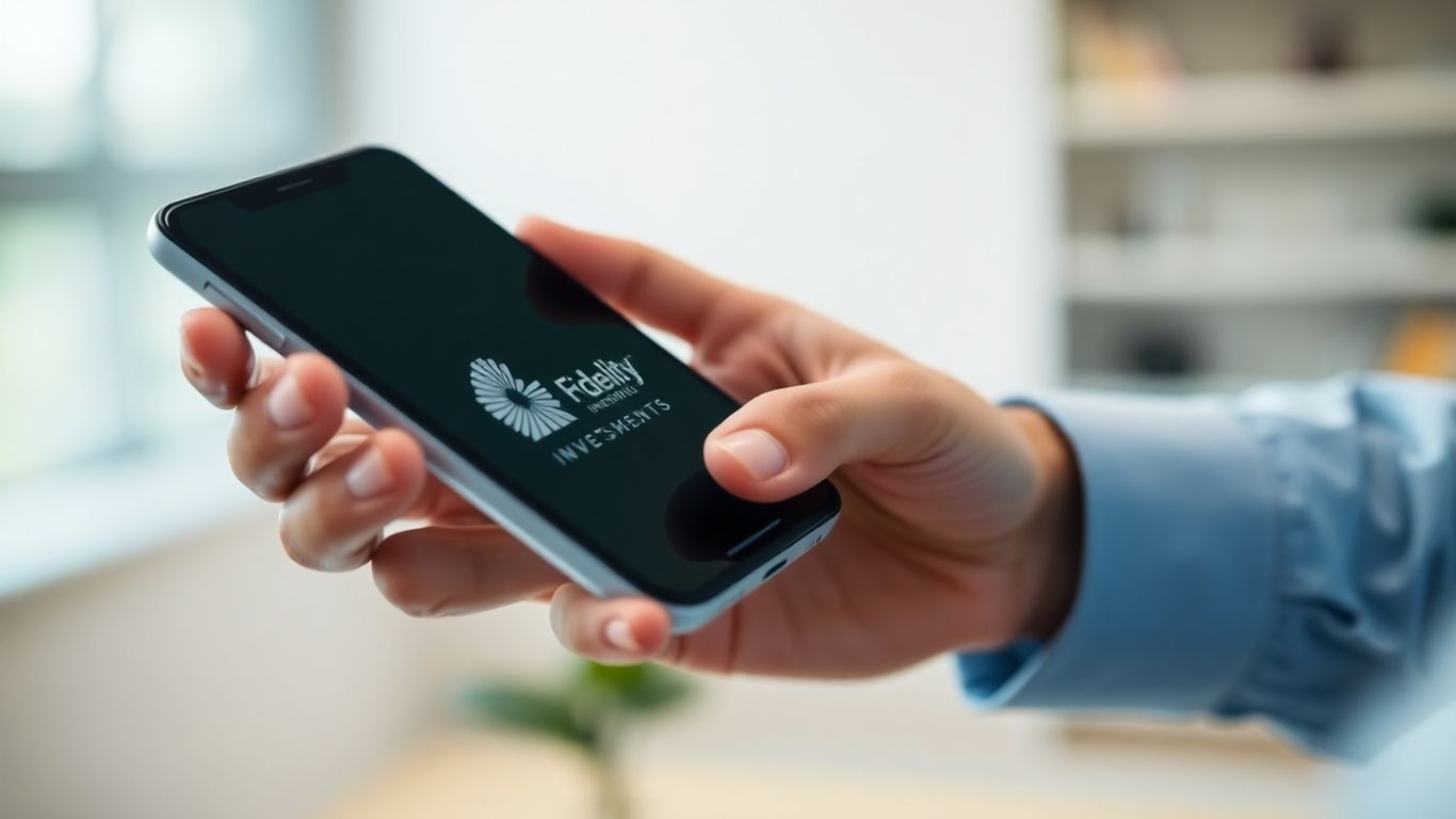 Fidelity Investments logo on a smartphone screen.