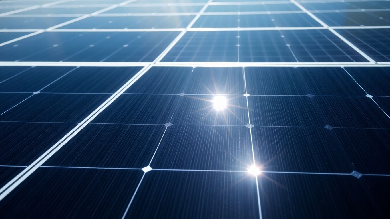 Panneaux solaires à couche mince sous le soleil.