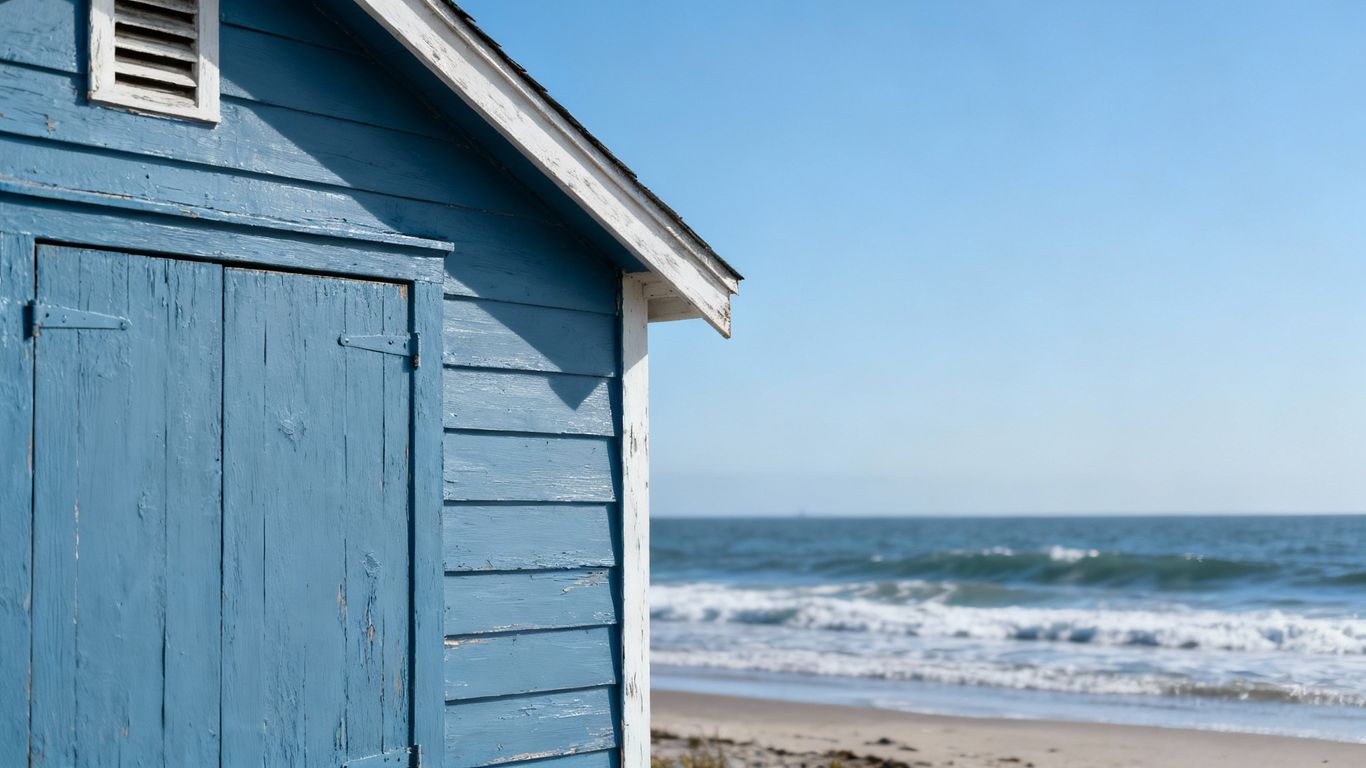 Coastal home exterior paint in winter ready condition.