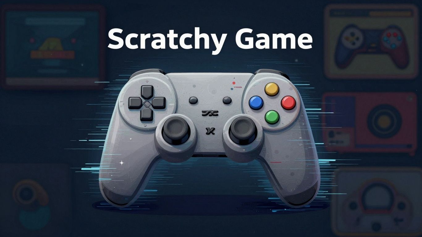 Illustrative game controller with digital static effects.