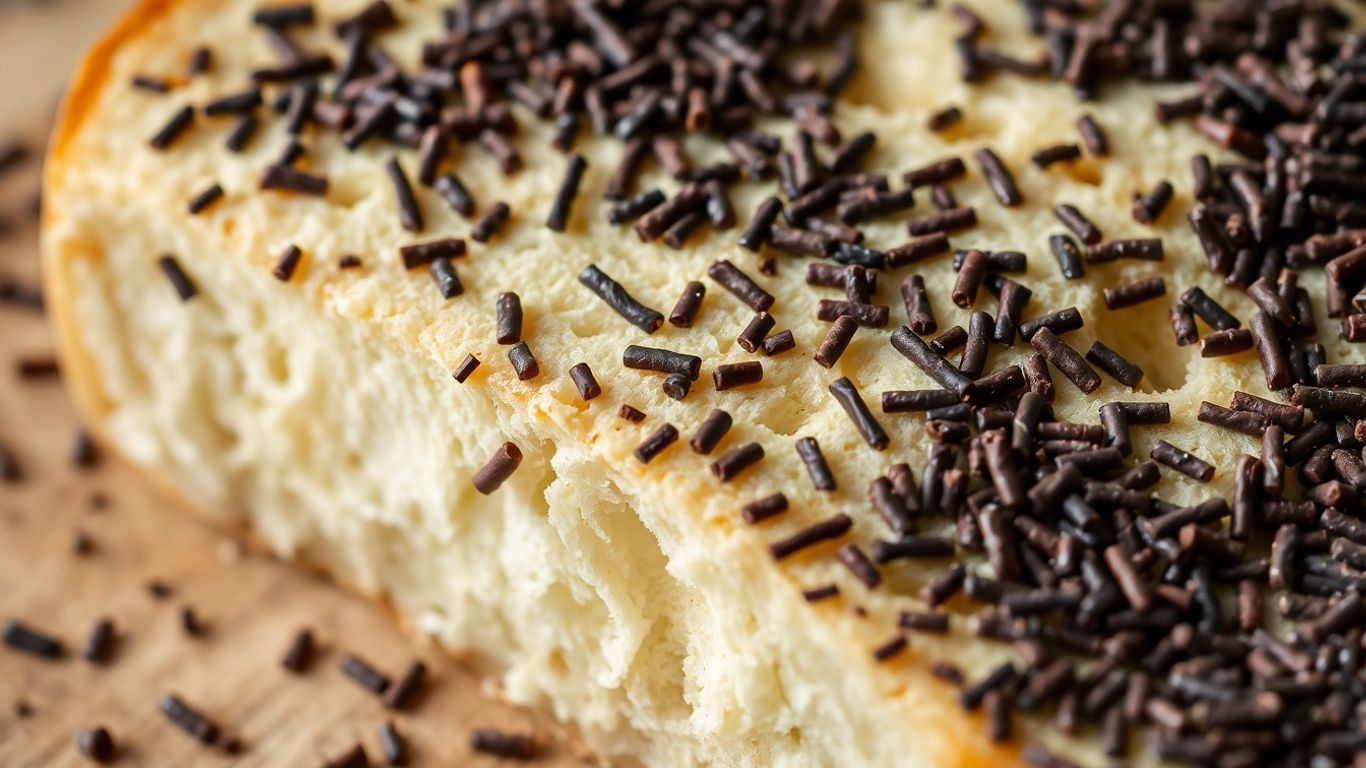 Dutch bread with chocolate sprinkles (hagelslag)