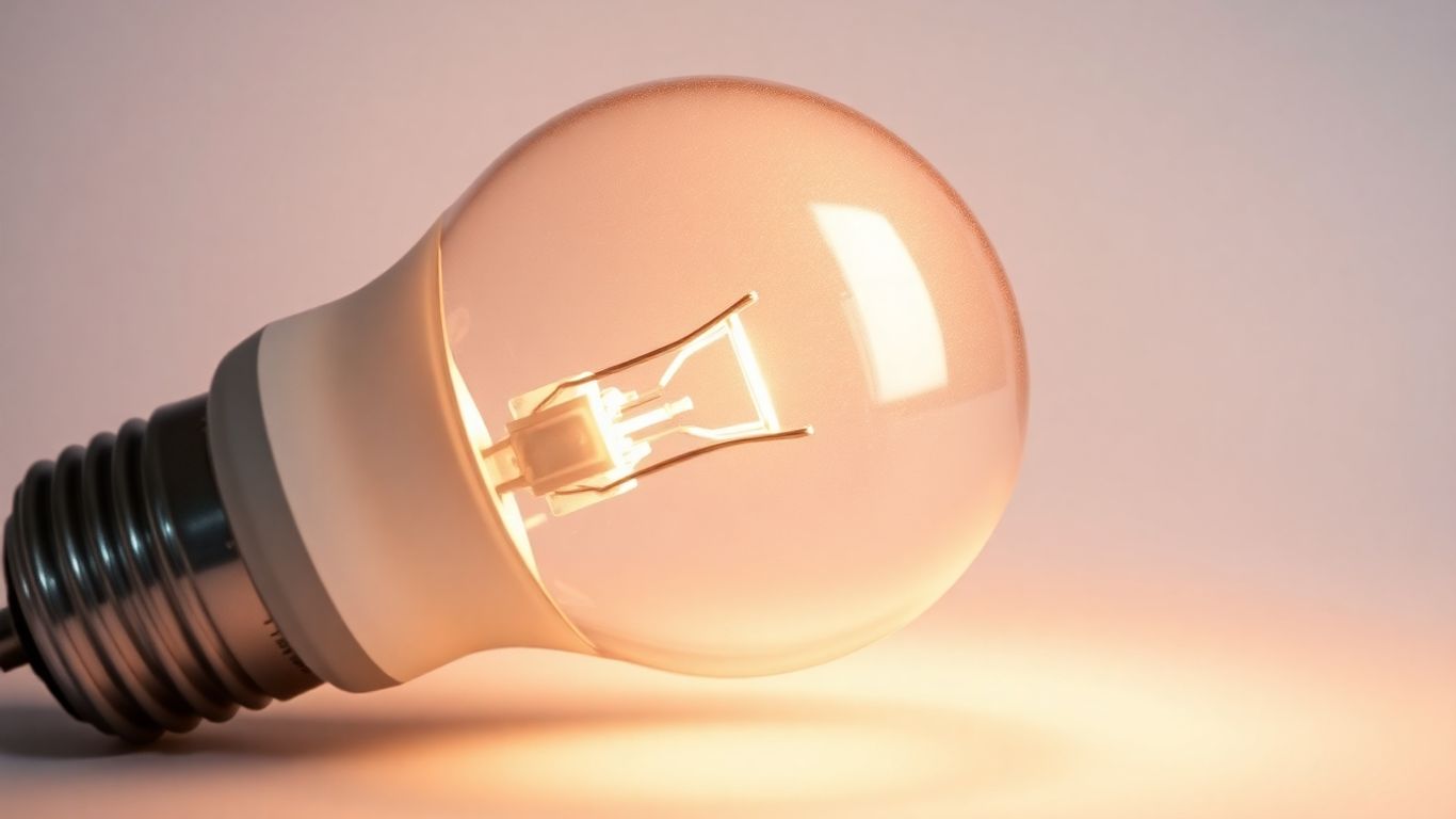Bec LED modern, luminos, cu design elegant.
