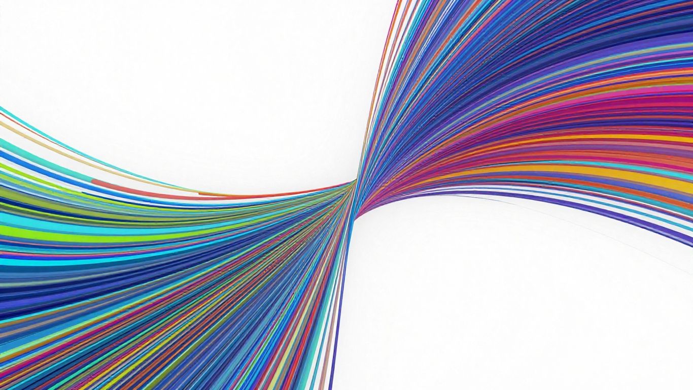 Abstract visualization of flowing data streams