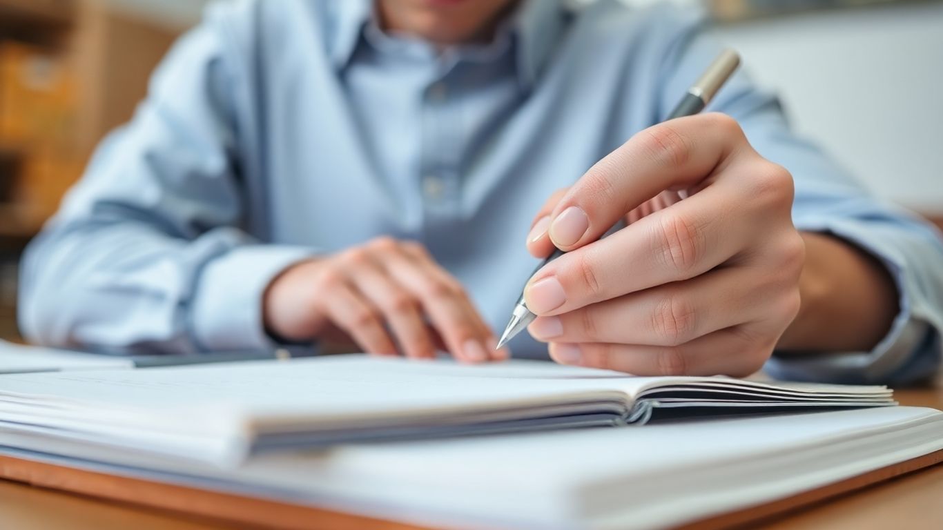 Hands typing on a laptop keyboard.