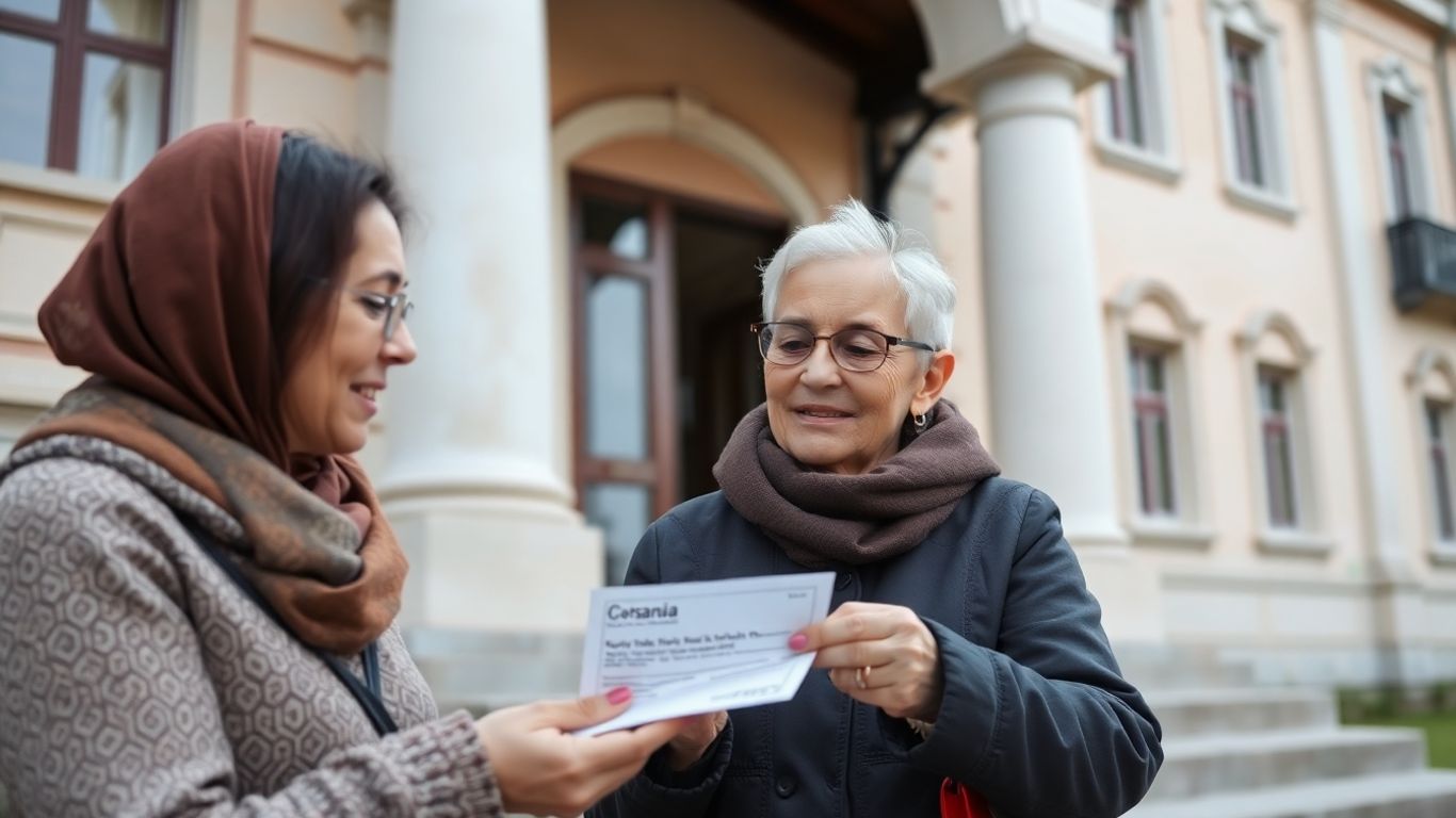 Familie primind ajutor social în România