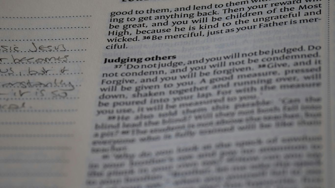A close up of a book with writing on it