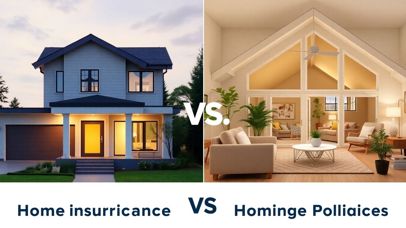 Comparación visual de seguros de hogar Caser y Reale.