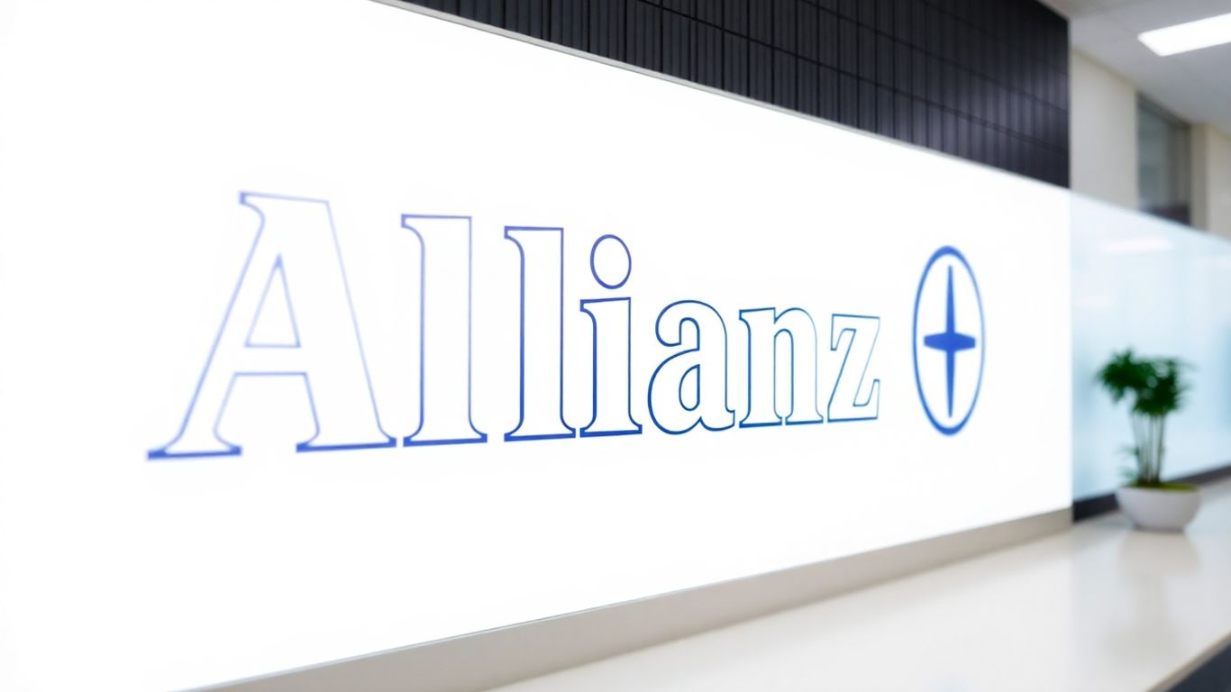 Logo de Allianz Seguros sobre fondo moderno.