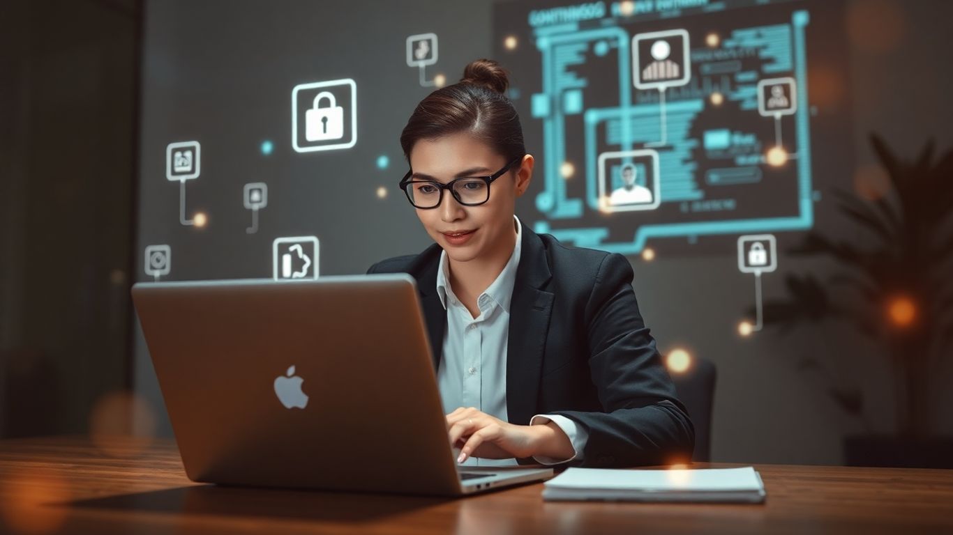 Persona buscando empleo en Google con habilidades digitales.
