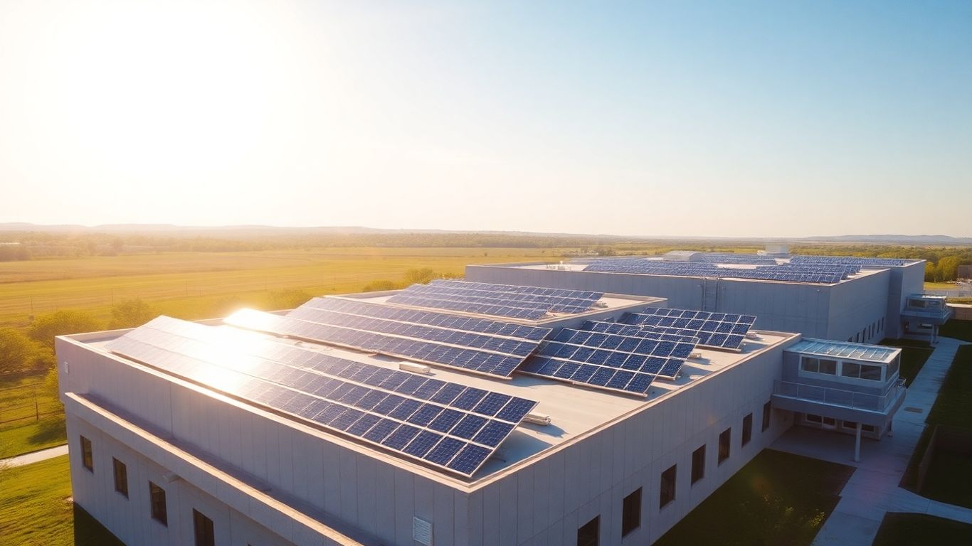 Solar panels on a jail building