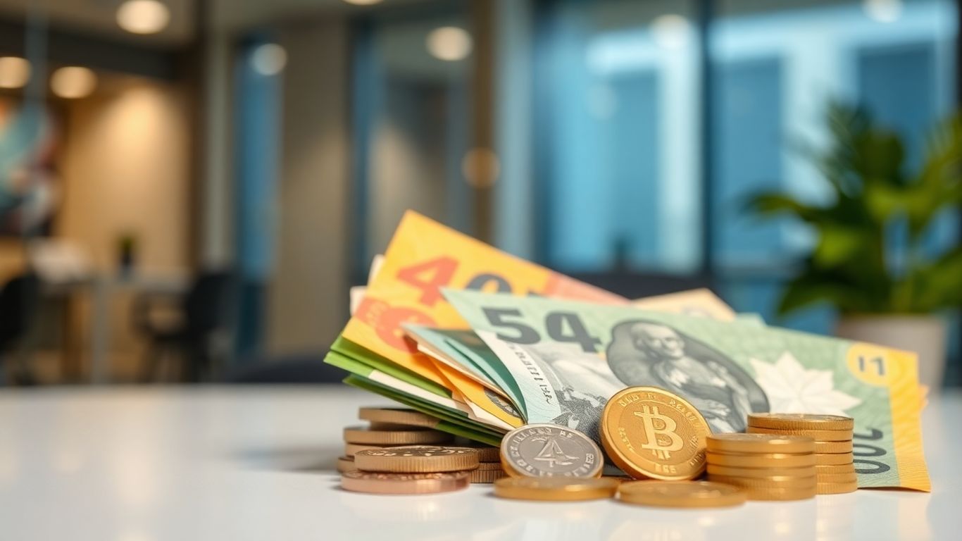Australian dollars and coins, financial planning