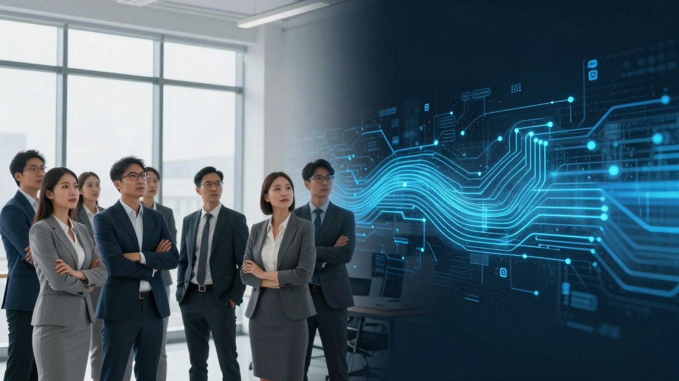 Technology and people working together for legal compliance.