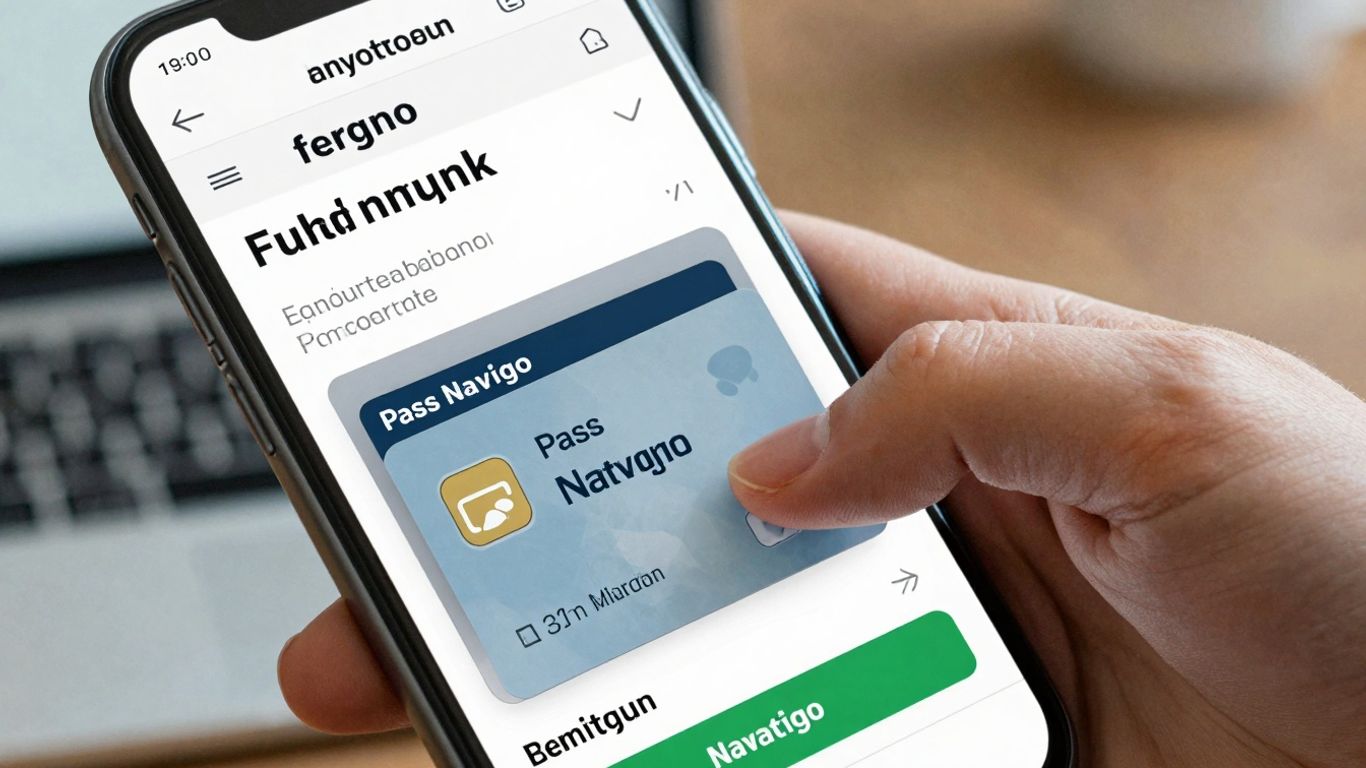 Main fraud: fake Navigo refund email on phone.