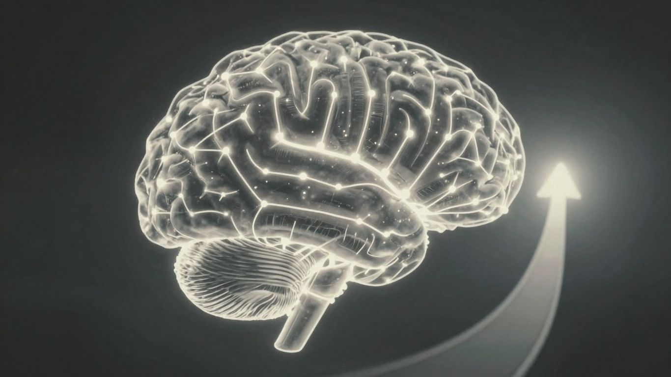 Digital brain with upward path towards light