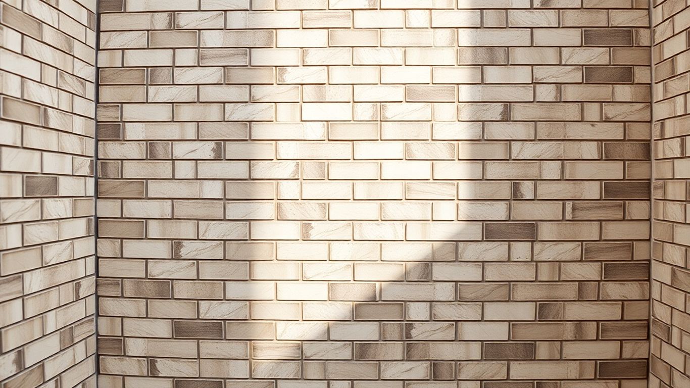 Basketweave mosaic tiles in a bathroom setting.